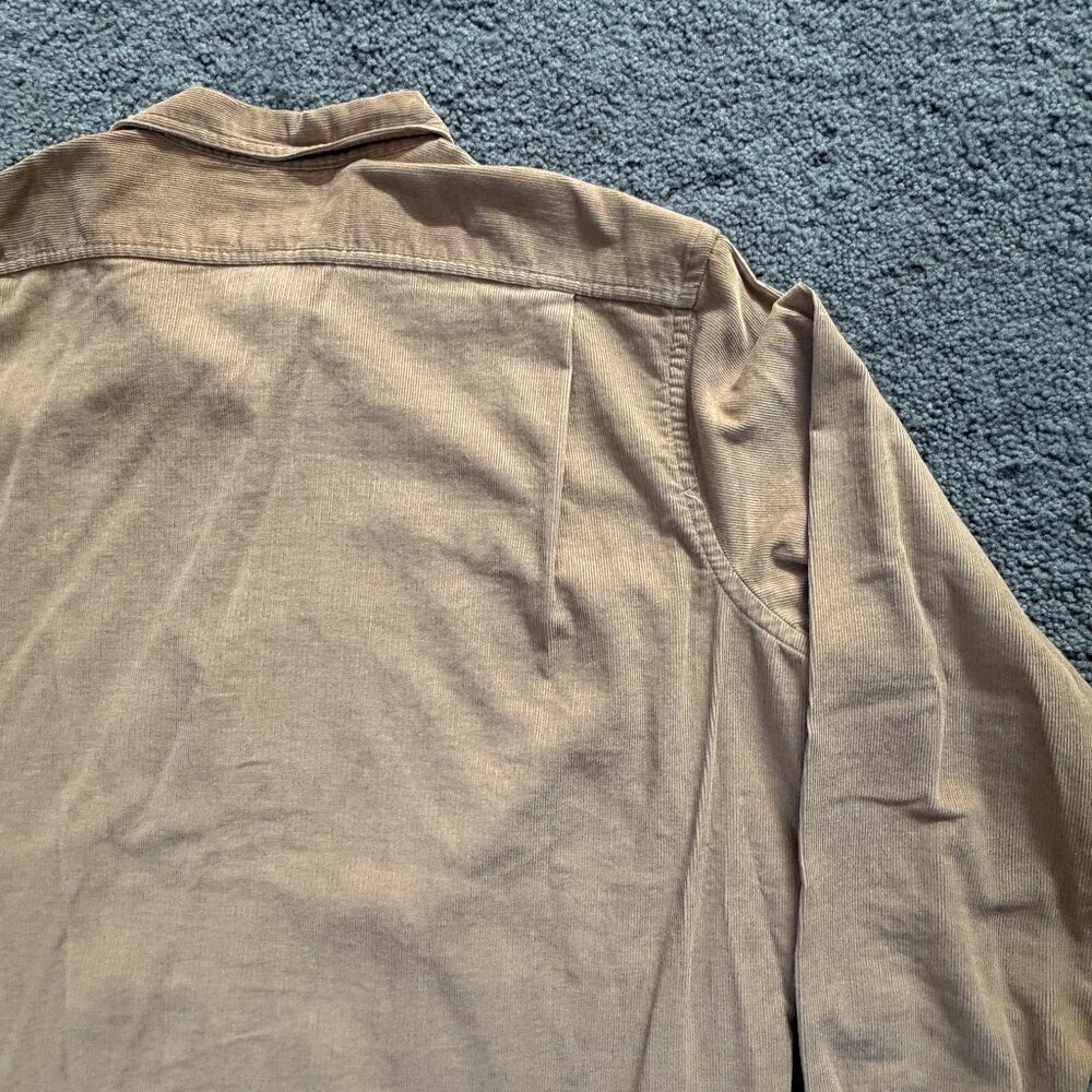 L.L.Bean Classic Fit Corduroy Shirt Men's XL Tall in Camel Color-Very Good Cond. - Picture 8 of 13